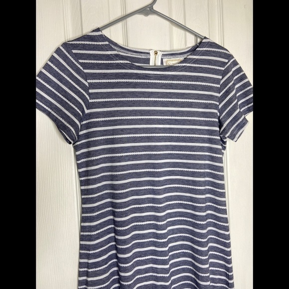 Sail To Sable Blue & White Striped Nautical Shift Dress Medium - Picture 3 of 6